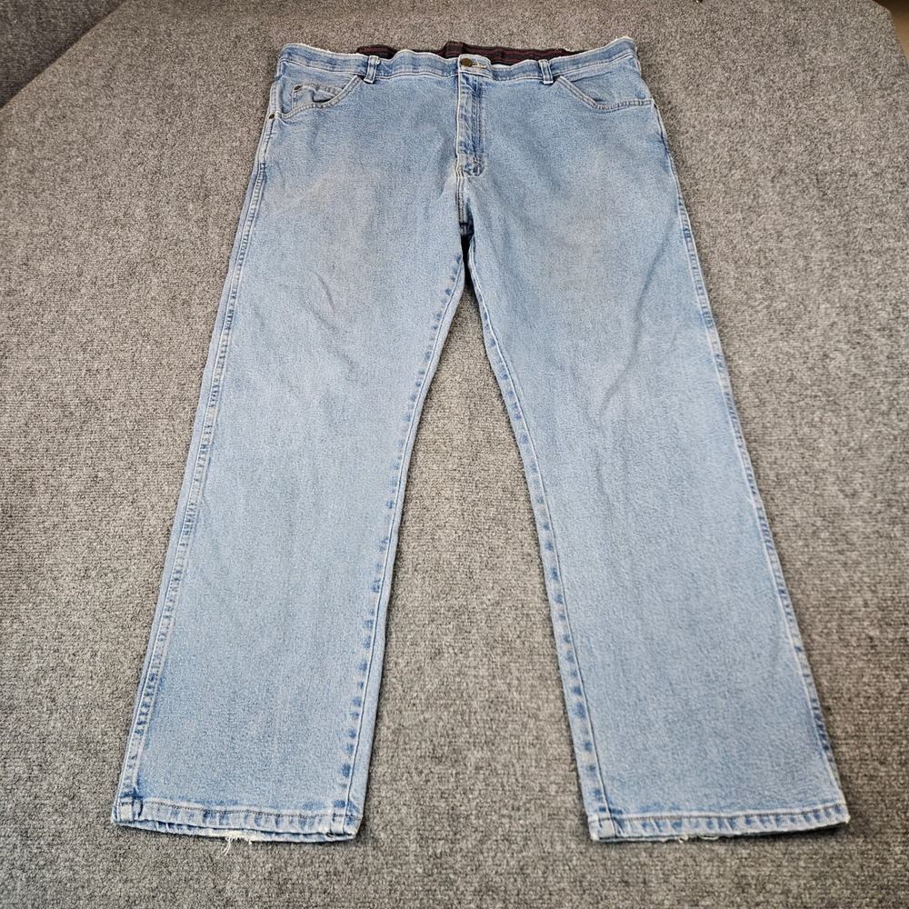 Wrangler Mens Regular Fit Light Wash Denim Jeans 42x29 855WAQL Straight Leg